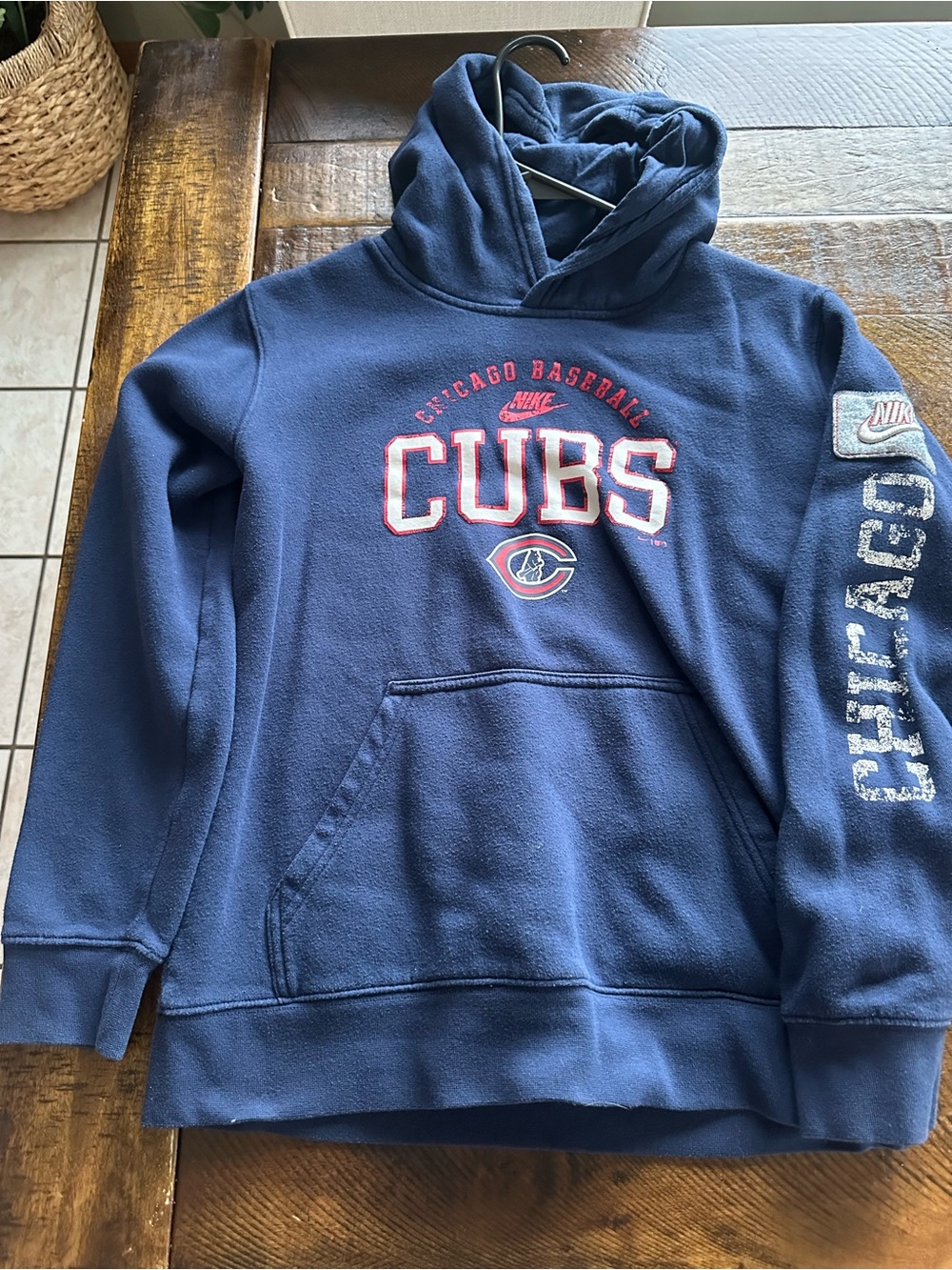 Youth Nike Chicago Cubs Navy Pullover Hoodie